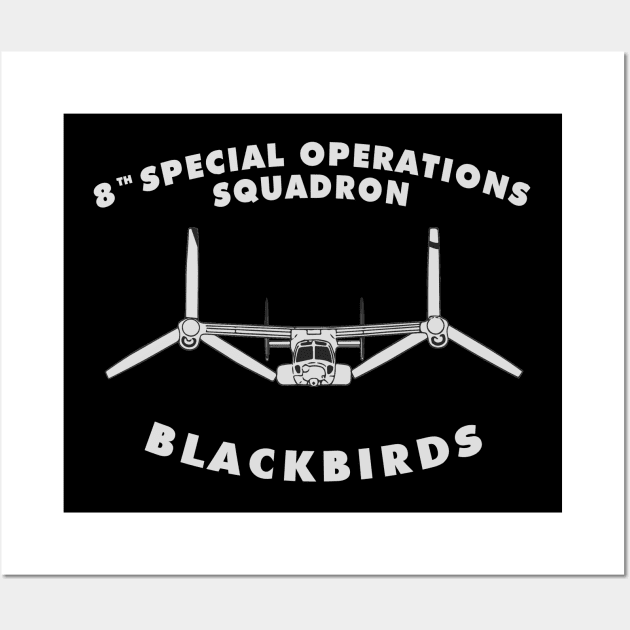 8th Special Operations Squadron Blackbirds V22 USAF Wall Art by DesignedForFlight